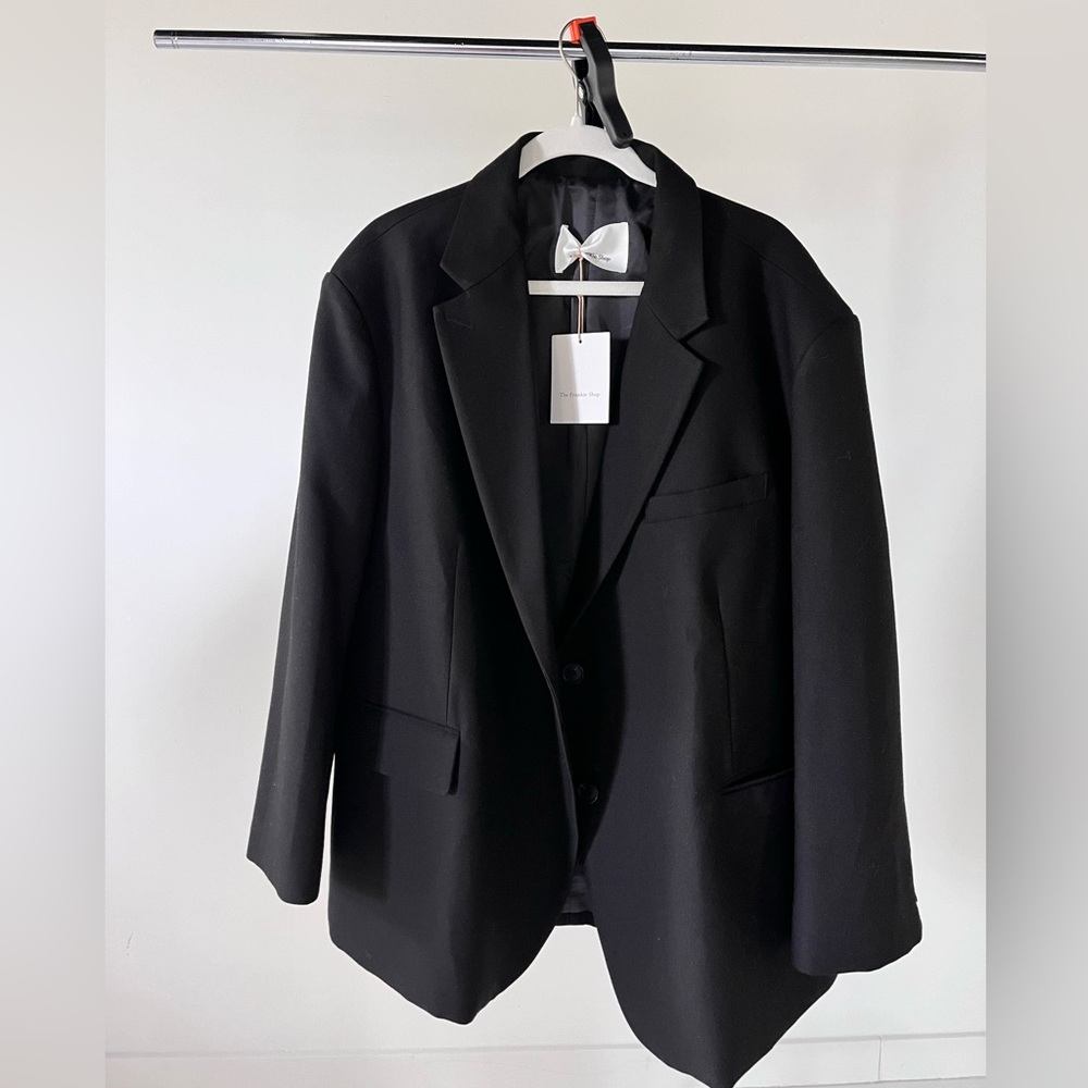 Frankie Shop Black Oversized Boyfriend Blazer